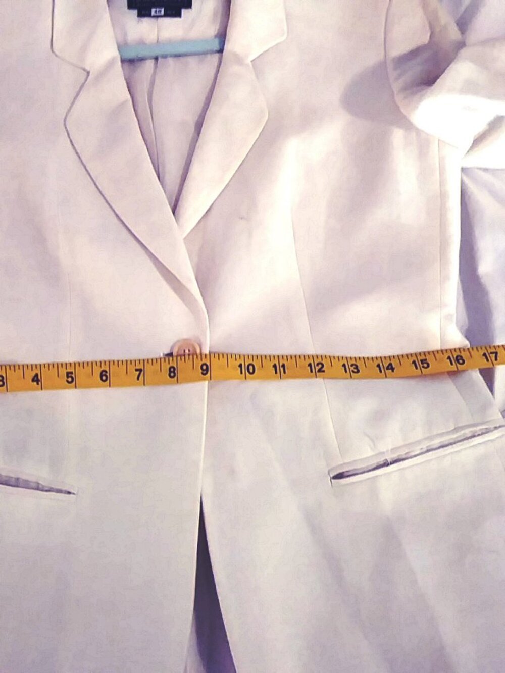 VINTAGE Giorgio Armani Borgonuovo 21 White Linen/Silk Blazer Jacket 40/Small - Picture 8 of 12